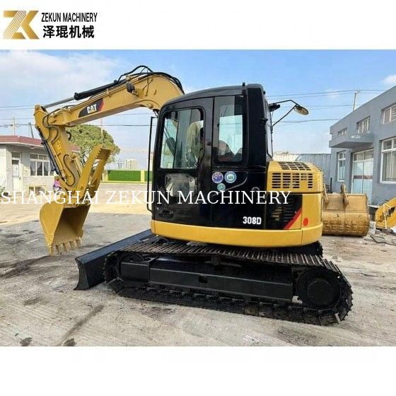 ব্যবহৃত 8 টন CAT 308 ক্রলার এক্সক্যাভার 308D মিনি ব্যাগার চমৎকার পারফরম্যান্স সহ