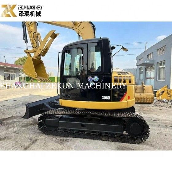 ব্যবহৃত 8 টন CAT 308 ক্রলার এক্সক্যাভার 308D মিনি ব্যাগার চমৎকার পারফরম্যান্স সহ