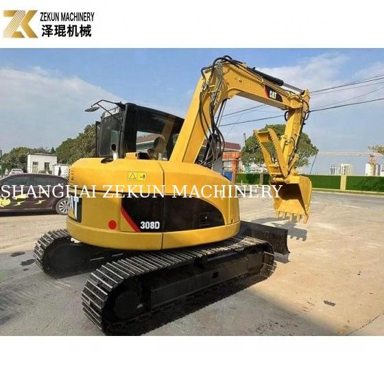ব্যবহৃত 8 টন CAT 308 ক্রলার এক্সক্যাভার 308D মিনি ব্যাগার চমৎকার পারফরম্যান্স সহ