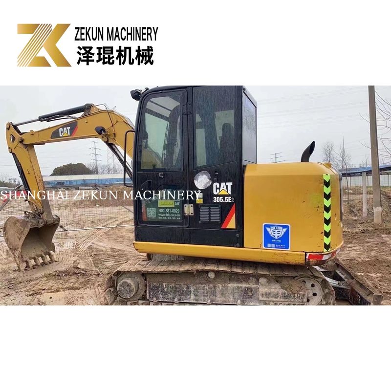 ব্যবহৃত CAT 305.5E2 মিনি এক্সক্যাভেটর ট্র্যাক 305.5 5380 কেজি মেশিন ওজন 32KW শক্তি