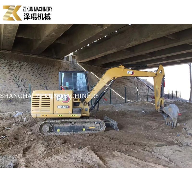 CAT 305.5E ব্যবহৃত মিনি এক্সক্যাভার 5.5 টন আসল পেইন্ট CAT ইঞ্জিন