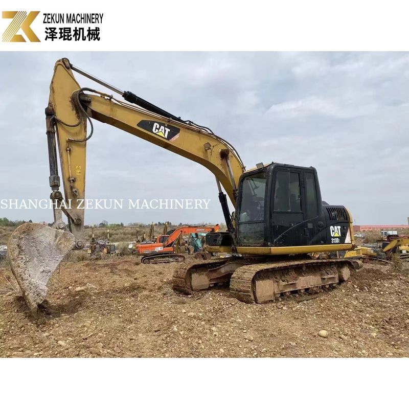 ব্যবহৃত Cat 313 Excavator 13 টন রাস্তা নির্মাণ সরঞ্জাম 0.65m3 বালতি ক্ষমতা সঙ্গে