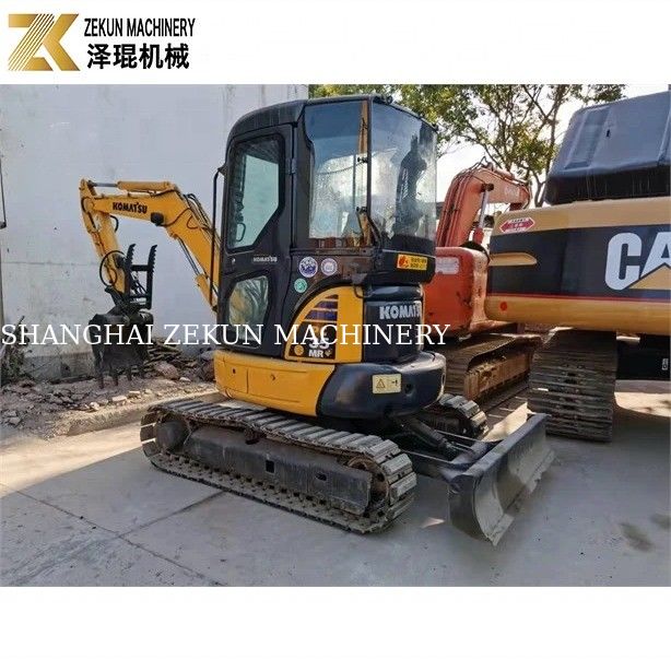 3.5 টন মিনি ইউজড KOMATSU PC35MR-5 হাইড্রোলিক ডিগার মেশিন সহ 2016 থেকে খননকারী