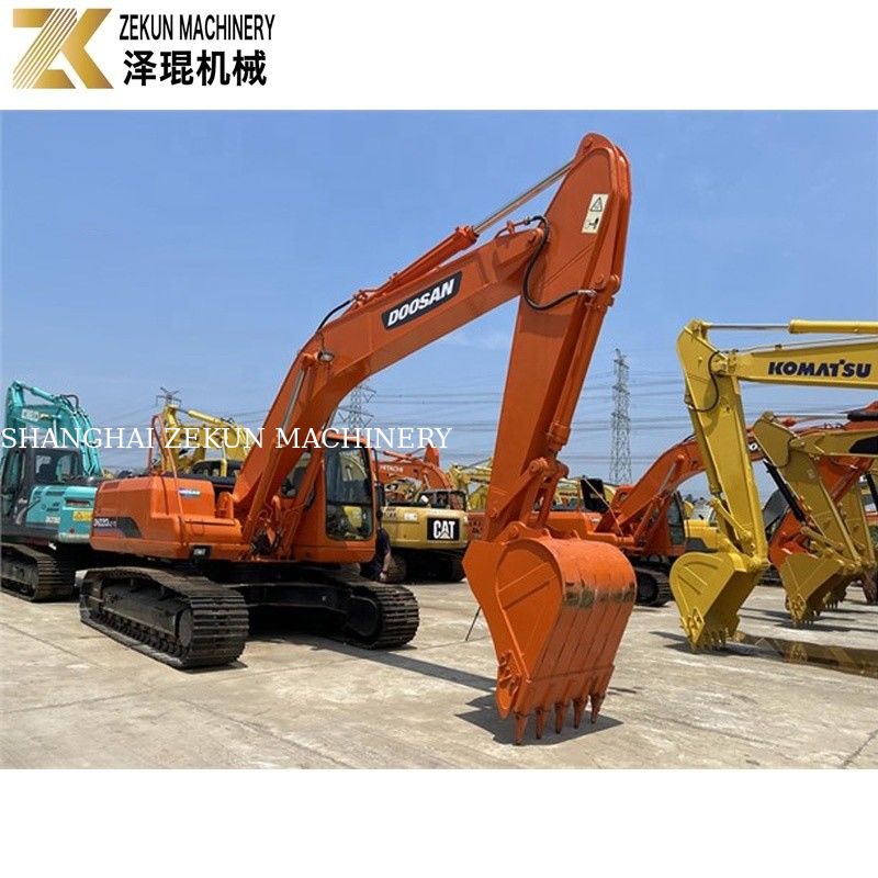 ব্যবহৃত জমি খননকারী 22 টন Doosan 220 Excavator DH220LC-7 ইঞ্জিন 21400 K