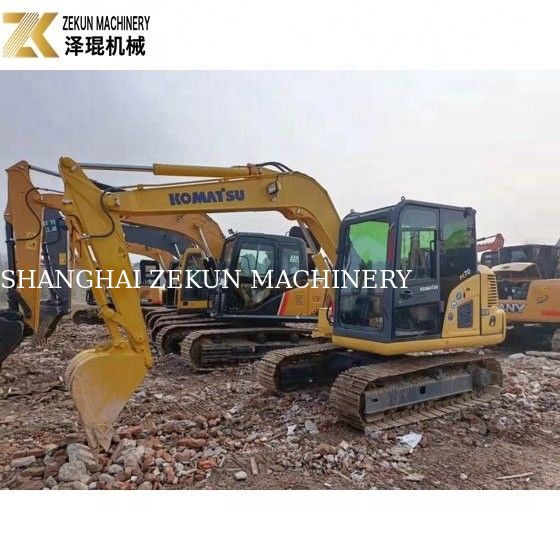 0.35m3 বালতি ব্যবহৃত Komatsu Excavator PC 70 8 7T ব্যবহৃত Komatsu মিনি Excavator