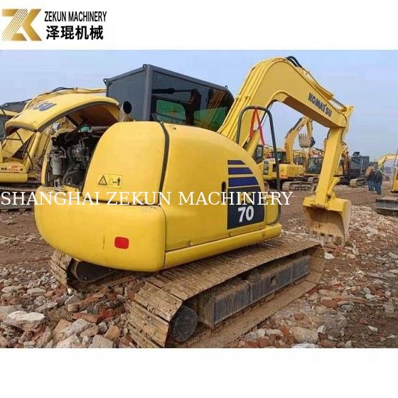 0.35m3 বালতি ব্যবহৃত Komatsu Excavator PC 70 8 7T ব্যবহৃত Komatsu মিনি Excavator
