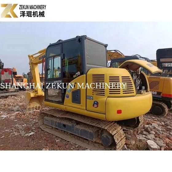 0.35m3 বালতি ব্যবহৃত Komatsu Excavator PC 70 8 7T ব্যবহৃত Komatsu মিনি Excavator