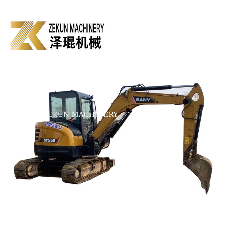 SANY SY55U 5.5T অন্যান্য হাইড্রোলিক পাম্প সহ ব্যবহৃত মিনি এক্সক্যাভেটর ভাল অবস্থায়