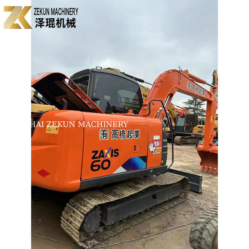 HITACHI ZX 60 6 টন মিনি সেকেন্ড হ্যান্ড হাইড্রোলিক এক্সক্যাভেটর 0.22 মি 3 বালতি ক্ষমতা সহ