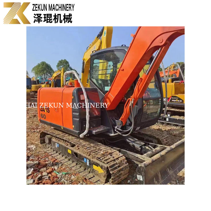 HITACHI ZX 60 6 টন মিনি সেকেন্ড হ্যান্ড হাইড্রোলিক এক্সক্যাভেটর 0.22 মি 3 বালতি ক্ষমতা সহ