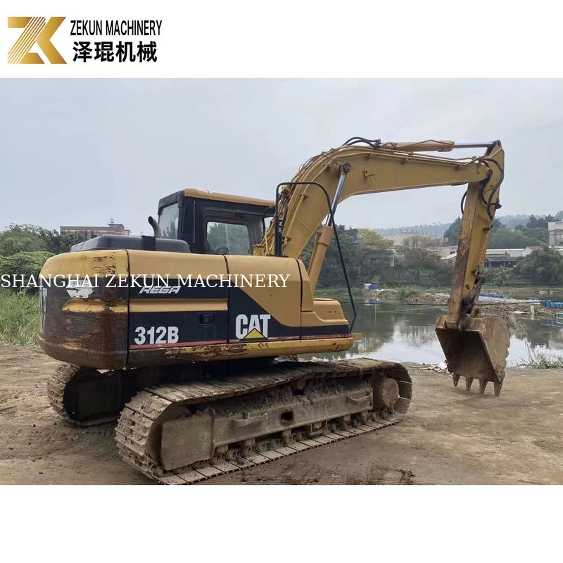 ২০০০ বছর Cat 312B ব্যবহৃত ক্রলার এক্সক্যাভেটর 12Ton 63KW সেকেন্ড হ্যান্ড এক্সক্যাভেটর