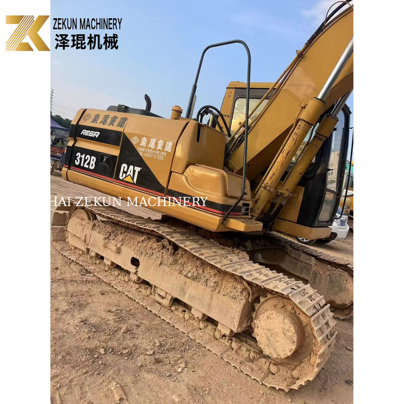 ২০০০ বছর Cat 312B ব্যবহৃত ক্রলার এক্সক্যাভেটর 12Ton 63KW সেকেন্ড হ্যান্ড এক্সক্যাভেটর