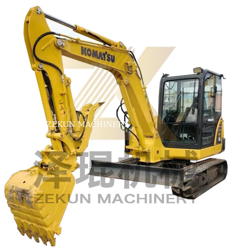 0.2m3 বালতি ধারণক্ষমতা এবং 0-2000 কাজের ঘন্টা সহ সেকেন্ড হ্যান্ড কমাতু পিসি 56 খননকারী