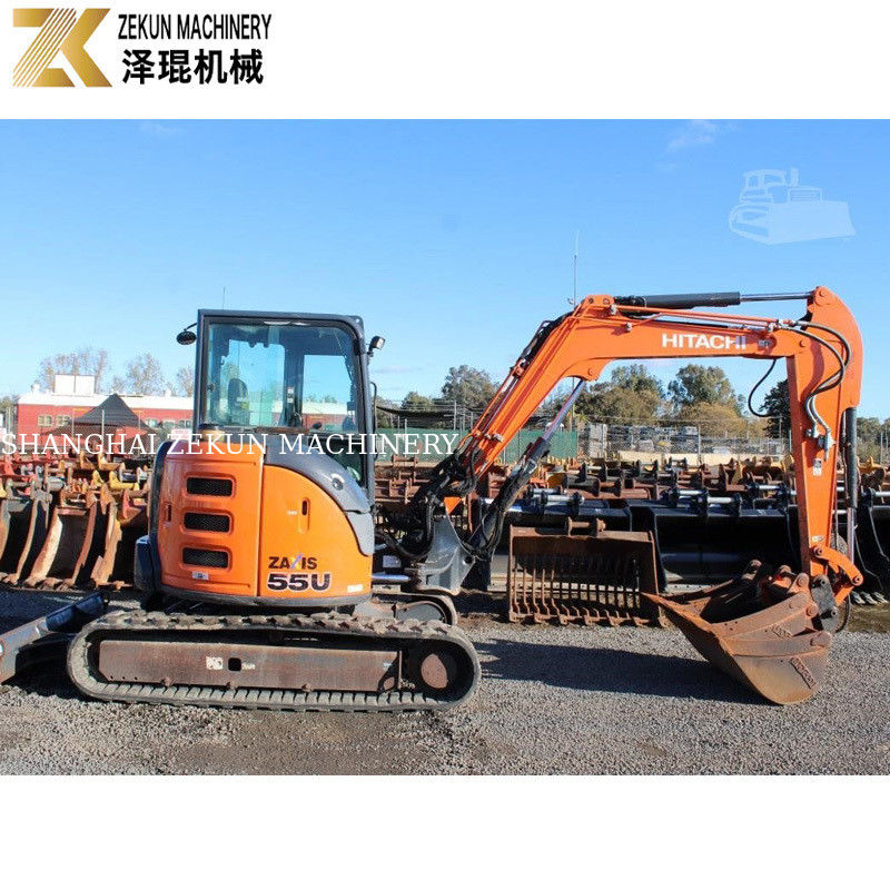 মুভিং টাইপ ক্রলার-টাইপ হিটাচি ZX55-5A 0.19m3 বালতি ধারণক্ষমতা সঙ্গে Excavator