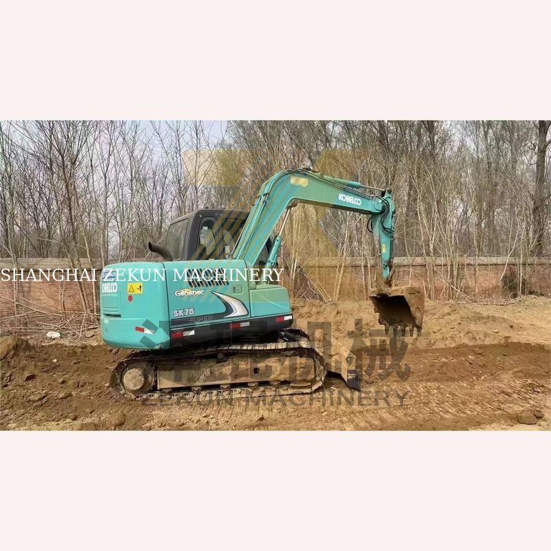 4001-6000 কাজের ঘন্টা ব্যবহৃত Kobelco SK75-8 SR এক্সক্যাভেটর জন্য সাংহাই নিলামে