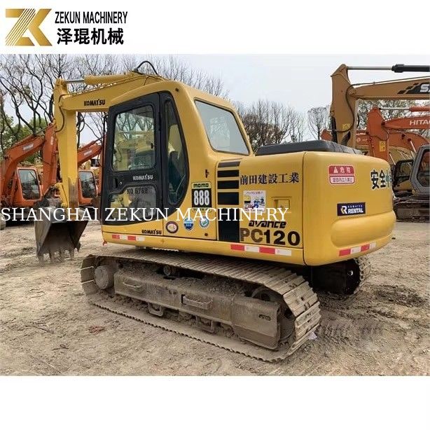 সাশ্রয়ী মূল্যের 63kw Komatsu PC120-6 ক্রলার এক্সক্যাভারেটর 120 6 8 কৃষি খনন জন্য