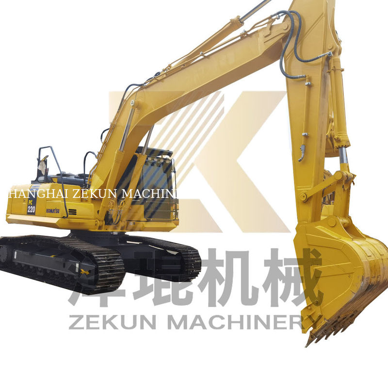 ব্যবহৃত 22 টন কমাতসু 220 PC220 এক্সক্যাভারেটর 1M3 বালতি ক্ষমতা এবং 1050 কাজের ঘন্টা