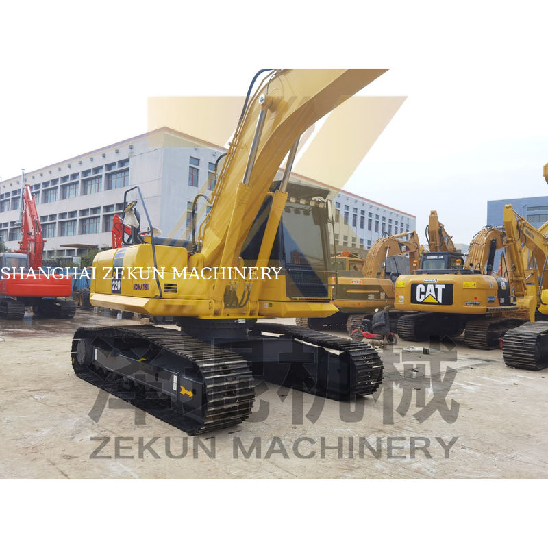 ব্যবহৃত 22 টন কমাতসু 220 PC220 এক্সক্যাভারেটর 1M3 বালতি ক্ষমতা এবং 1050 কাজের ঘন্টা