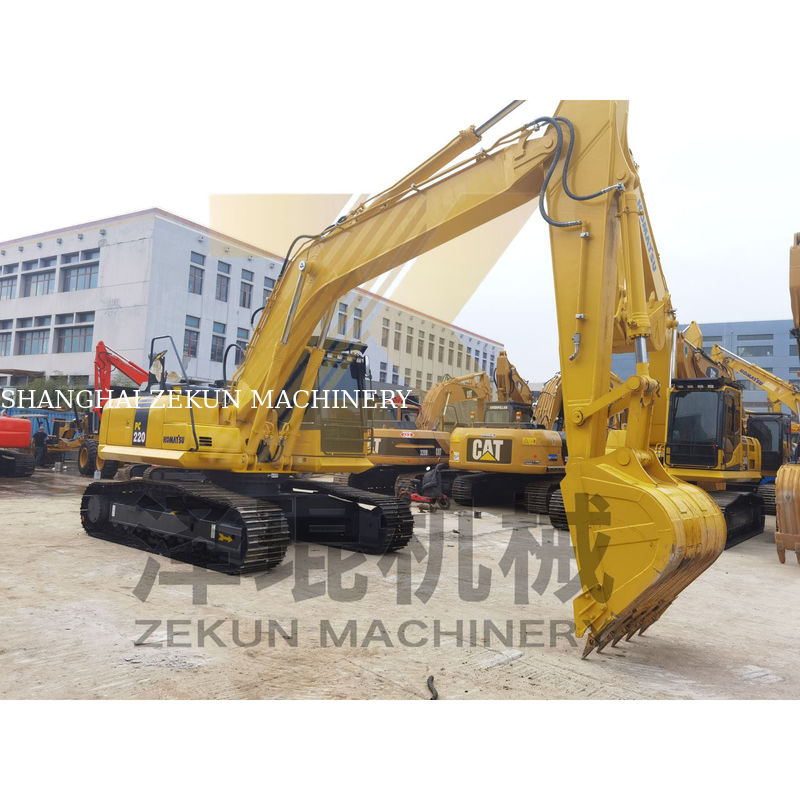 ব্যবহৃত 22 টন কমাতসু 220 PC220 এক্সক্যাভারেটর 1M3 বালতি ক্ষমতা এবং 1050 কাজের ঘন্টা