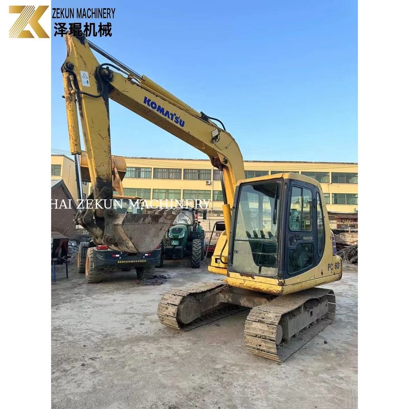 ব্যবহৃত জাপান কমাতসু PC60-7 Excavator 6Ton মূল রঙ KOMATSU ইঞ্জিন