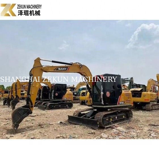 0.28m3 বালতি ক্ষমতা এবং 2001-4000 কাজের ঘন্টা সঙ্গে ব্যবহৃত Sany SY75 Excavator