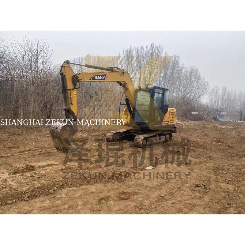 2020 সানি এসওয়াই 75 সি সেকেন্ড হ্যান্ড ক্রলার এক্সক্যাভেটর শানহাইতে 0.28 মি 3 বালতি ধারণক্ষমতা সহ