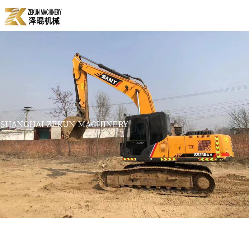ভাল 21 টন ব্যবহৃত SY215C-9 Excavator 1.2M3 বালতি সঙ্গে দীর্ঘ পরিসীমা