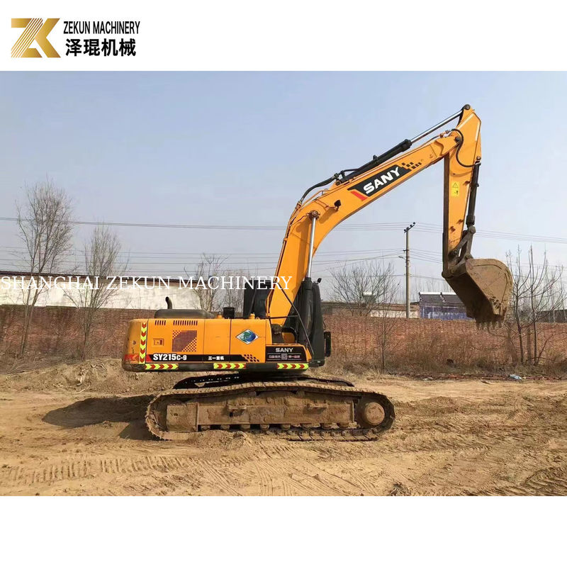 ভাল 21 টন ব্যবহৃত SY215C-9 Excavator 1.2M3 বালতি সঙ্গে দীর্ঘ পরিসীমা
