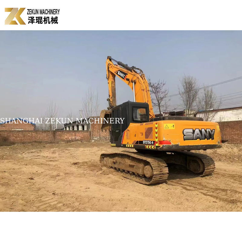 ভাল 21 টন ব্যবহৃত SY215C-9 Excavator 1.2M3 বালতি সঙ্গে দীর্ঘ পরিসীমা
