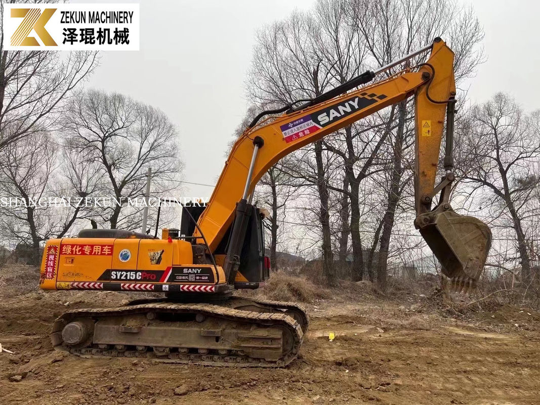 ব্যবহৃত Sany SY215C প্রো এক্সক্যাভেটর 1.2M3 বালতি সহ মাঝারি আকারের ক্রলার