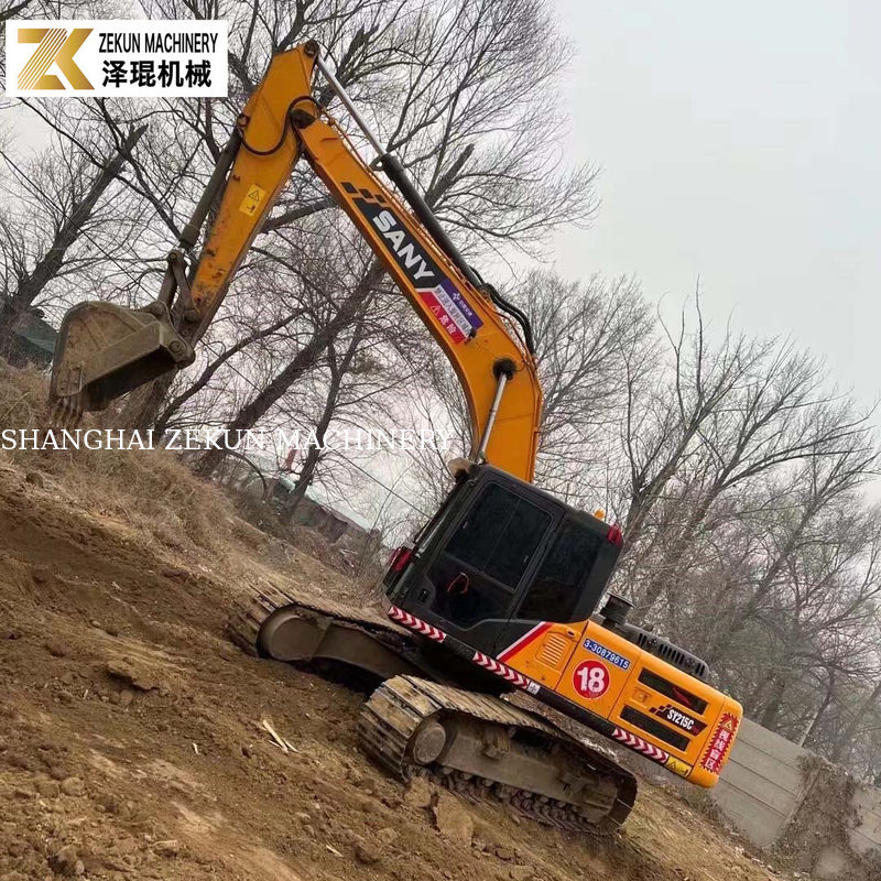 ব্যবহৃত Sany SY215C প্রো এক্সক্যাভেটর 1.2M3 বালতি সহ মাঝারি আকারের ক্রলার