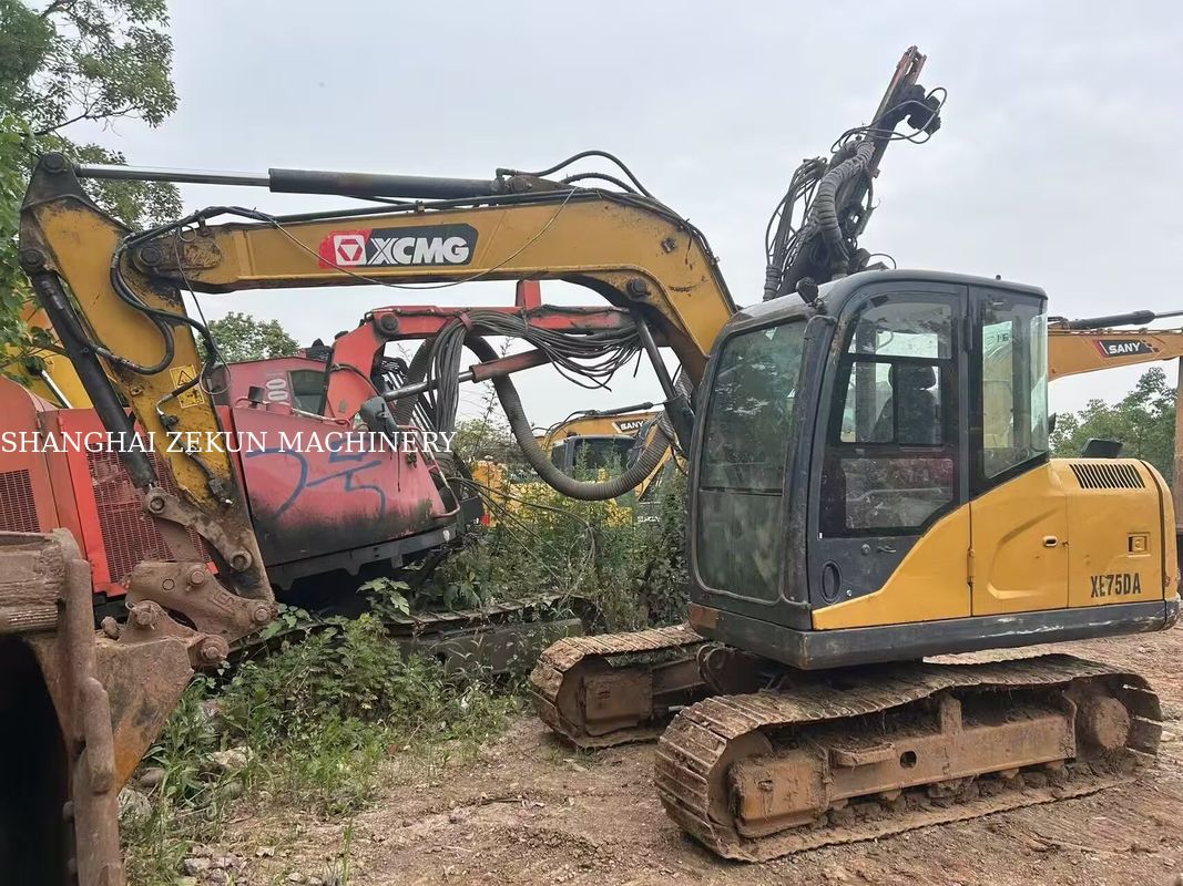 2021 এক্সসিএমজি এক্সই 75 ডিএ হাইড্রোলিক ক্রলার এক্সক্যাভেটর ব্রেকার এবং গ্র্যাপল সংযুক্তি সহ 7.5 টন ক্লাস